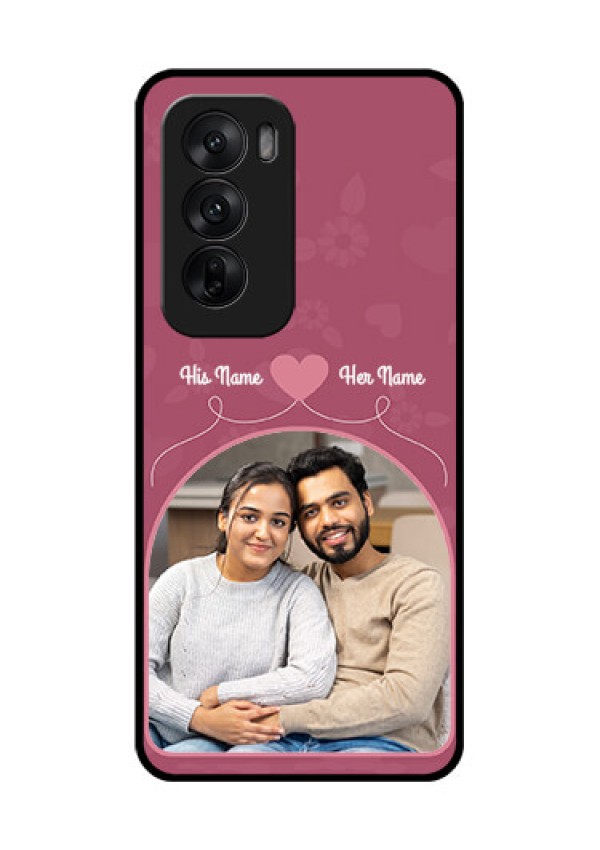 Oppo Reno 12 5G Custom Glass Phone CaseLove Floral Design