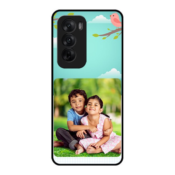 Oppo Reno 12 5G Custom Glass Phone CaseDoodle Love Design