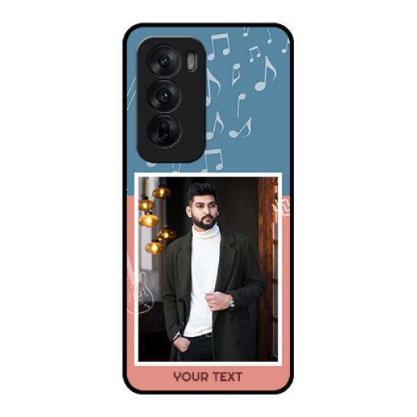 Oppo Reno 12 5G Custom Glass Phone CaseWith Color Musical Note Design Oppo Reno 12 5G Custom Glass Phone CaseWith Color Musical Note Design