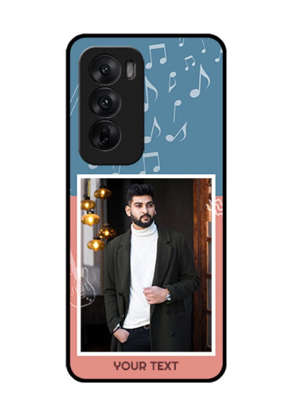 Oppo Reno 12 5G Custom Glass Phone CaseWith Color Musical Note Design