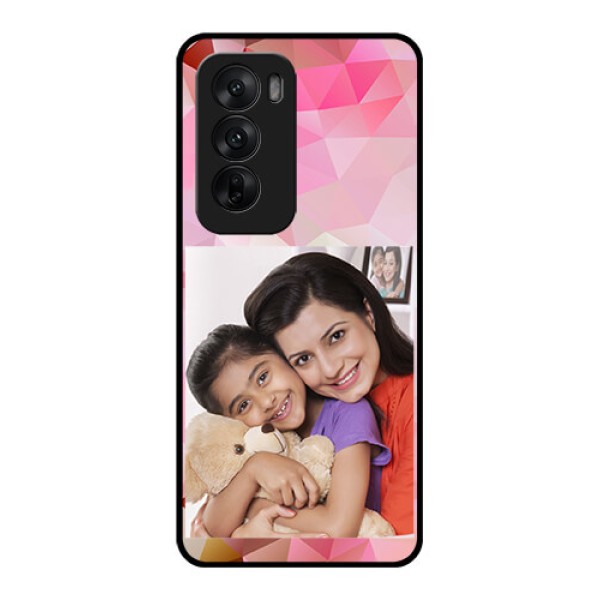Oppo Reno 12 5G Custom Glass Phone CaseAbstract Triangle Design Oppo Reno 12 5G Custom Glass Phone CaseAbstract Triangle Design