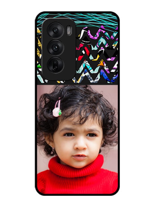 Custom Oppo Reno 12 5G Custom Glass Phone CaseNeon Abstract Design