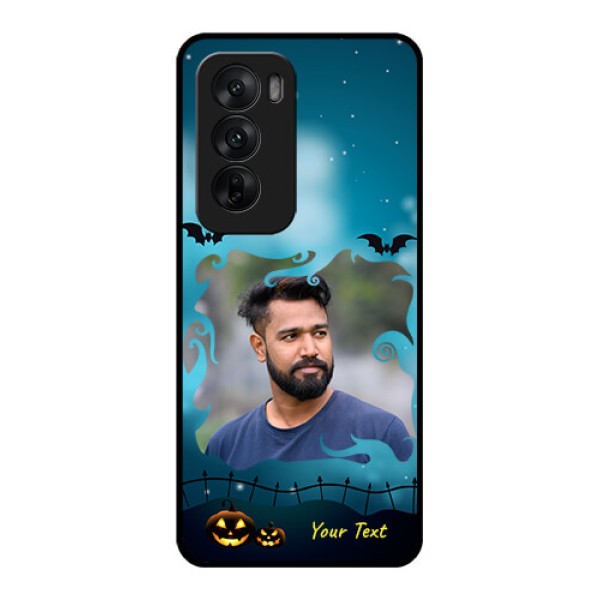 Oppo Reno 12 5G Custom Glass Phone CaseHalloween Frame Design