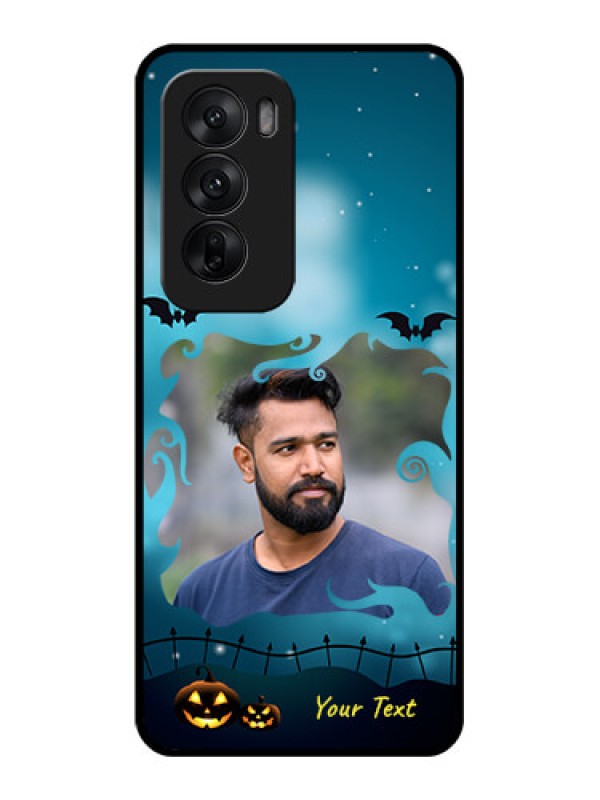Custom Oppo Reno 12 5G Custom Glass Phone CaseHalloween Frame Design