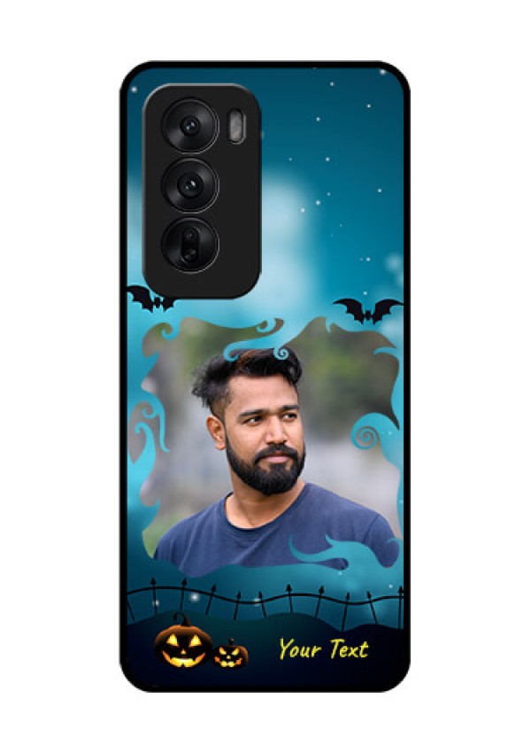 Oppo Reno 12 5G Custom Glass Phone CaseHalloween Frame Design
