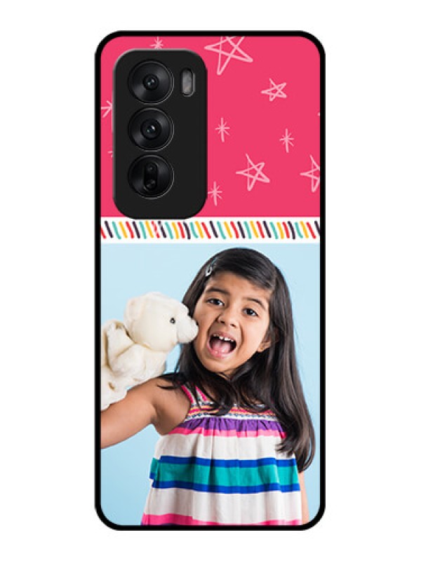 Custom Oppo Reno 12 5G Custom Glass Phone CaseLine Art Design