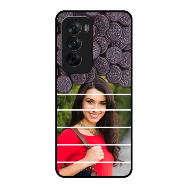 Oppo Reno 12 5G Custom Glass Phone CaseWith Oreo Biscuit Design