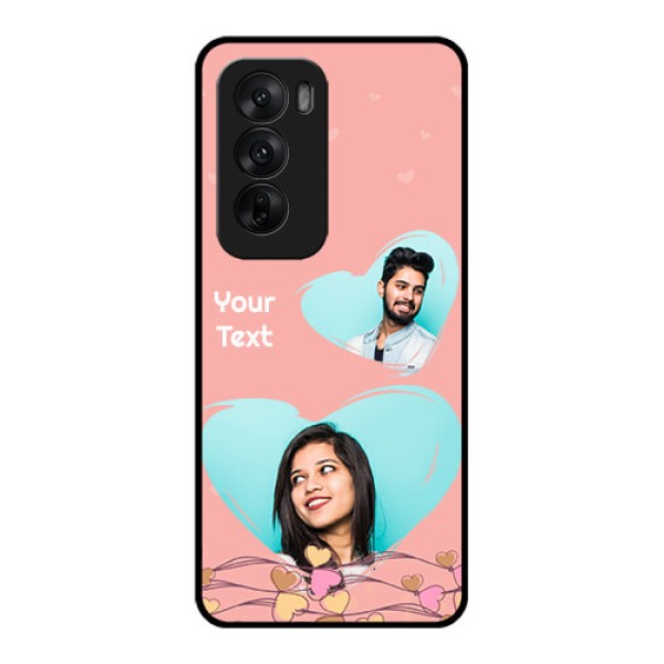 Oppo Reno 12 5G Custom Glass Phone CaseLove Doodle Design