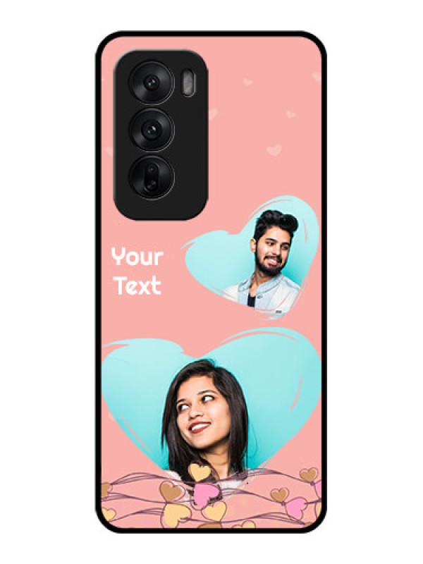 Custom Oppo Reno 12 5G Custom Glass Phone CaseLove Doodle Design