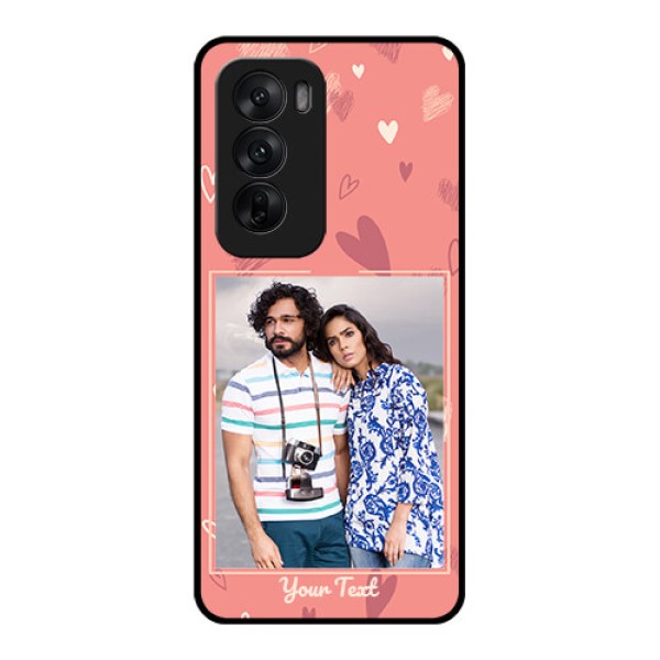 Oppo Reno 12 5G Custom Glass Phone CaseLove Doodle Art Design