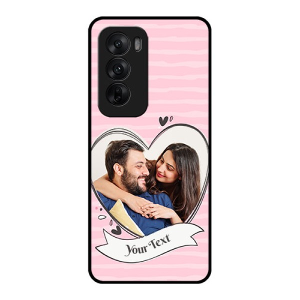 Oppo Reno 12 5G Custom Glass Phone CaseVintage Heart Design
