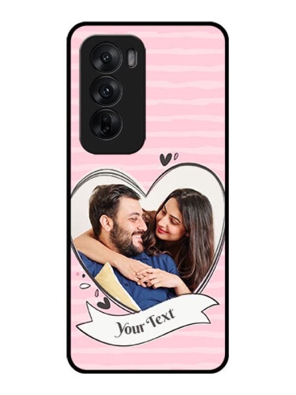 Custom Oppo Reno 12 5G Custom Glass Phone CaseVintage Heart Design