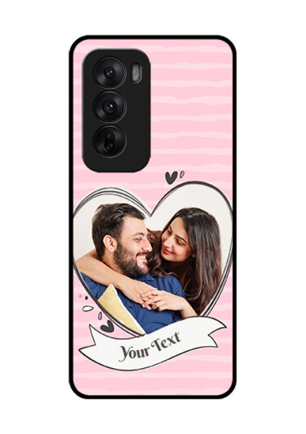 Oppo Reno 12 5G Custom Glass Phone CaseVintage Heart Design