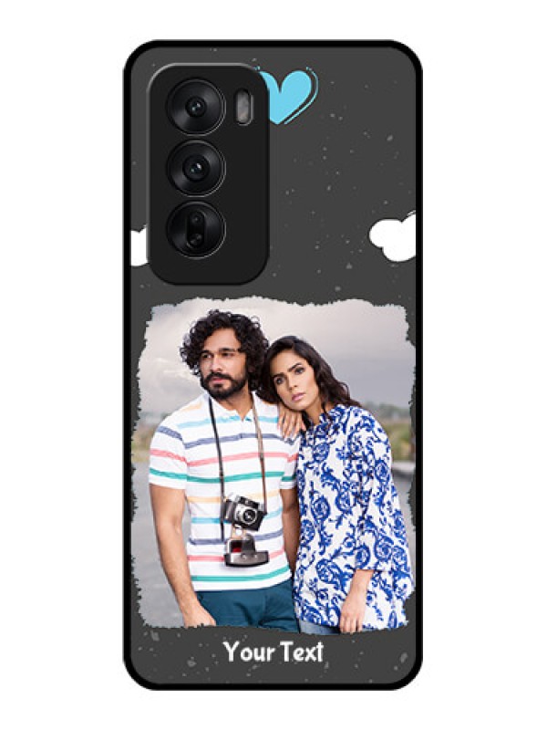 Custom Oppo Reno 12 5G Custom Glass Phone CaseSplashes With Love Doodles Design