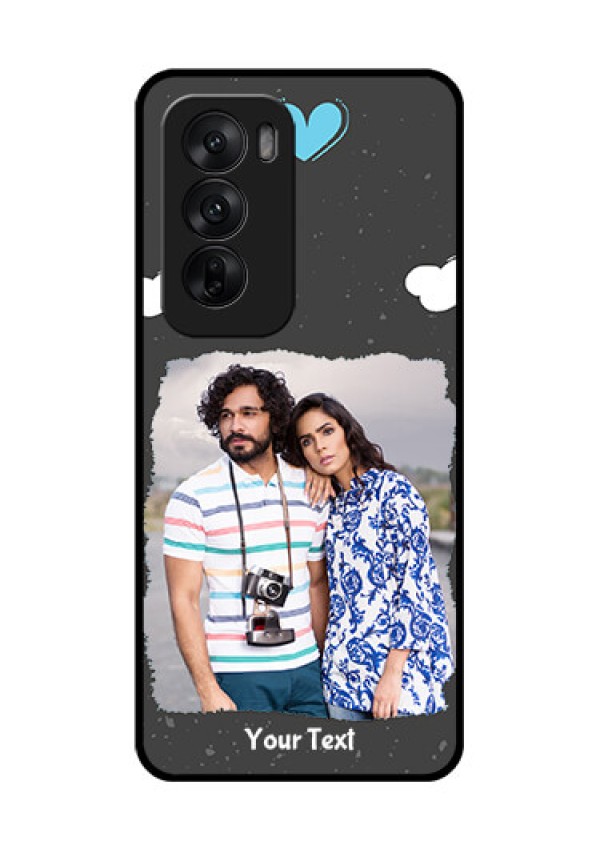Oppo Reno 12 5G Custom Glass Phone CaseSplashes With Love Doodles Design