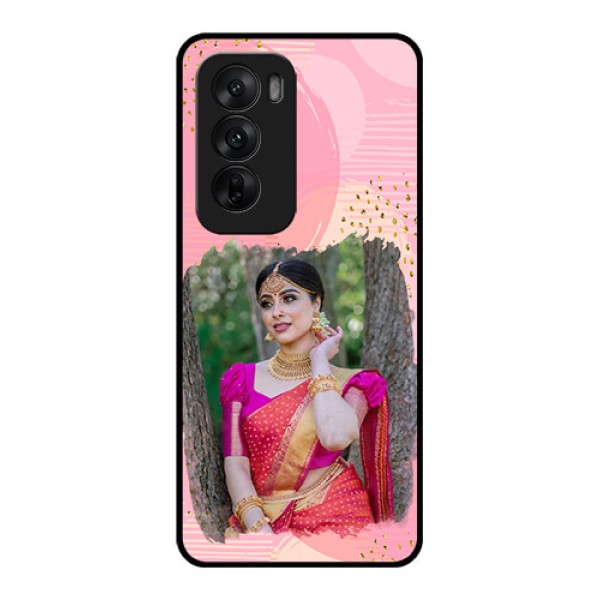 Oppo Reno 12 5G Custom Glass Phone CaseGold Glitter Splash Design Oppo Reno 12 5G Custom Glass Phone CaseGold Glitter Splash Design
