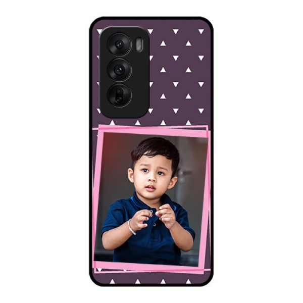 Oppo Reno 12 5G Custom Glass Phone CaseTriangle Pattern Dotted Design Oppo Reno 12 5G Custom Glass Phone CaseTriangle Pattern Dotted Design