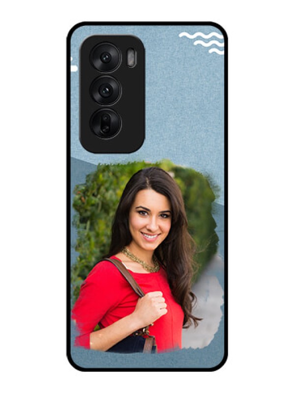 Custom Oppo Reno 12 5G Custom Glass Phone CaseGrunge Line Art Design