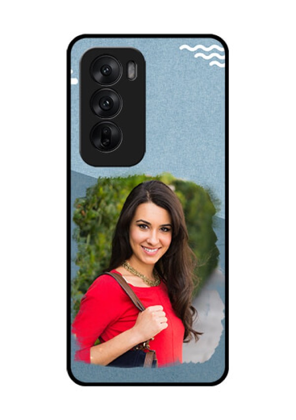 Oppo Reno 12 5G Custom Glass Phone CaseGrunge Line Art Design
