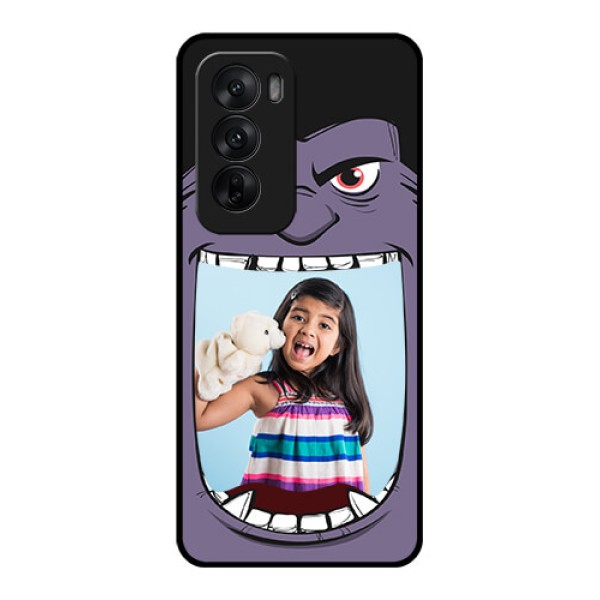 Oppo Reno 12 5G Custom Glass Phone CaseAngry Monster Design