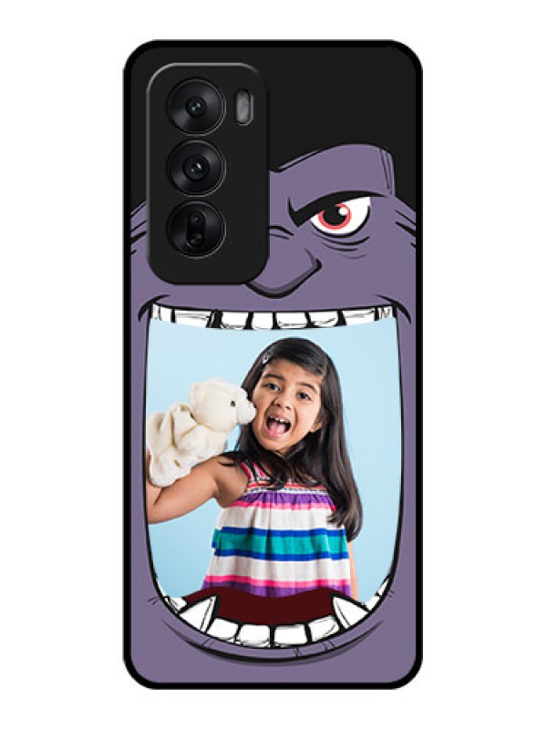 Custom Oppo Reno 12 5G Custom Glass Phone CaseAngry Monster Design