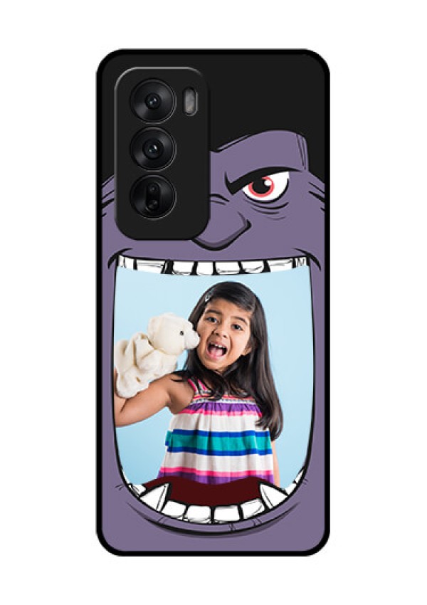 Oppo Reno 12 5G Custom Glass Phone CaseAngry Monster Design