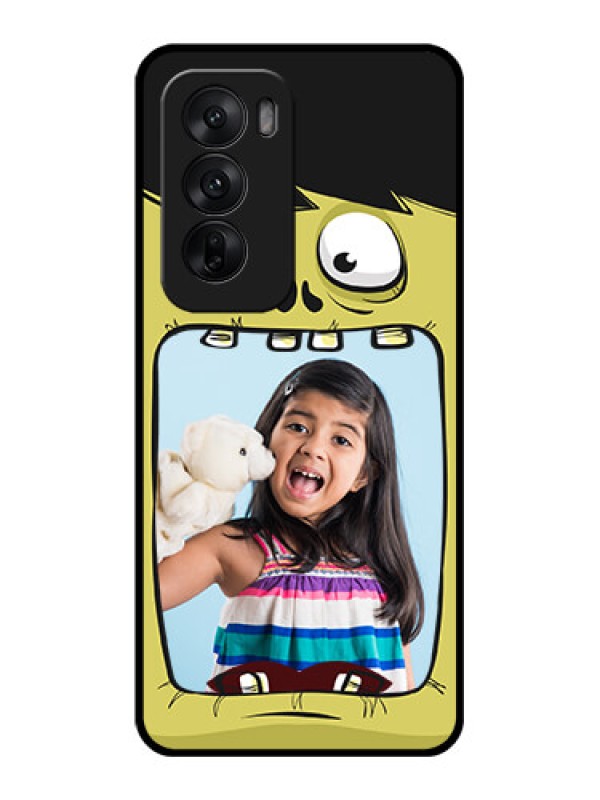 Custom Oppo Reno 12 5G Custom Glass Phone CaseCartoon Monster Back Case Design