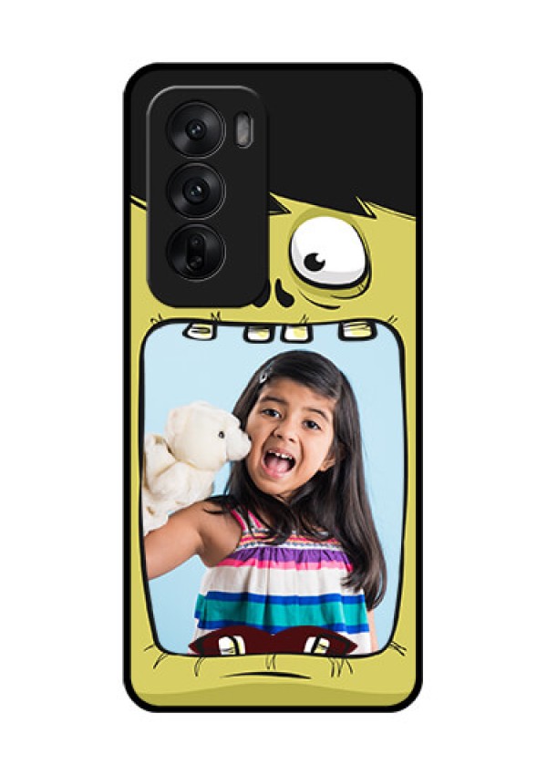 Oppo Reno 12 5G Custom Glass Phone CaseCartoon Monster Back Case Design