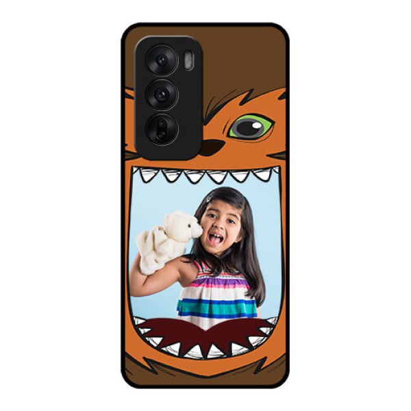 Oppo Reno 12 5G Custom Glass Phone CaseOwl Monster Back Case Design Oppo Reno 12 5G Custom Glass Phone CaseOwl Monster Back Case Design