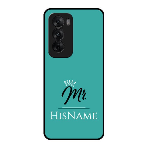 Oppo Reno 12 5G Custom Glass Phone CaseMr With Name Design