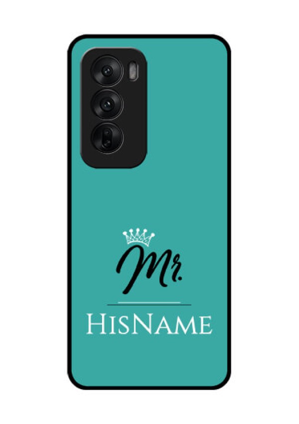 Oppo Reno 12 5G Custom Glass Phone CaseMr With Name Design
