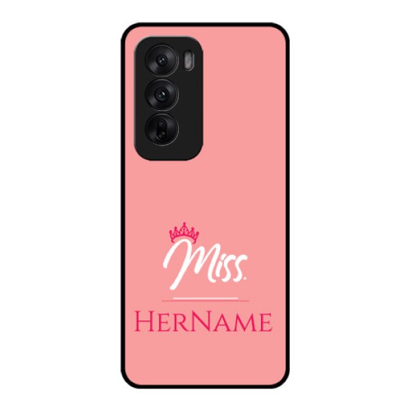 Oppo Reno 12 5G Custom Glass Phone CaseMrs With Name Design