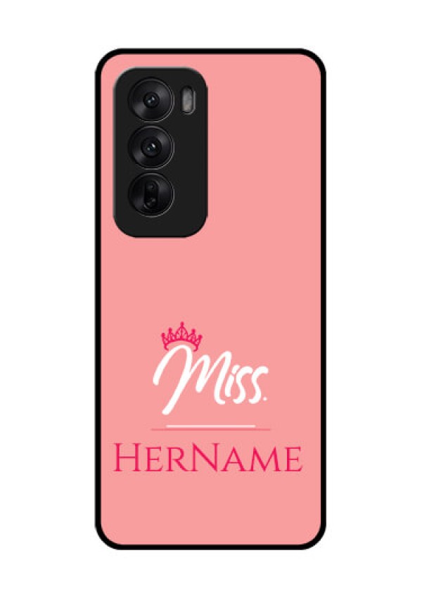 Oppo Reno 12 5G Custom Glass Phone CaseMrs With Name Design