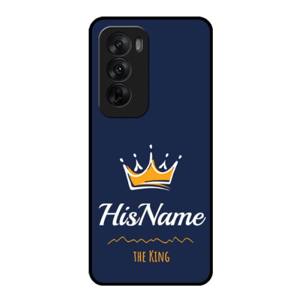 Oppo Reno 12 5G Custom Glass Phone CaseKing With Name Design