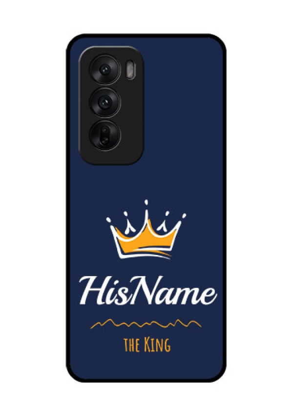 Oppo Reno 12 5G Custom Glass Phone CaseKing With Name Design