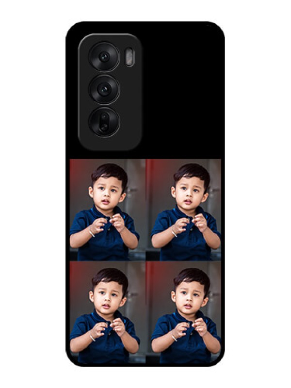 Custom Oppo Reno 12 5G Custom Glass Phone Case4 Image Holder Design