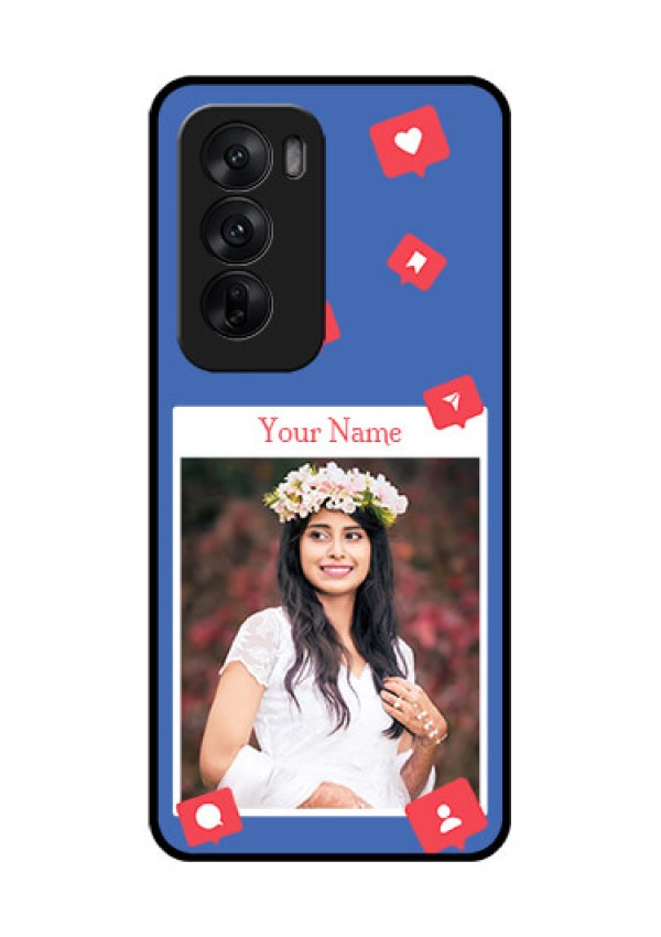 Oppo Reno 12 5G Custom Glass Phone CaseLike Share And Comment Design