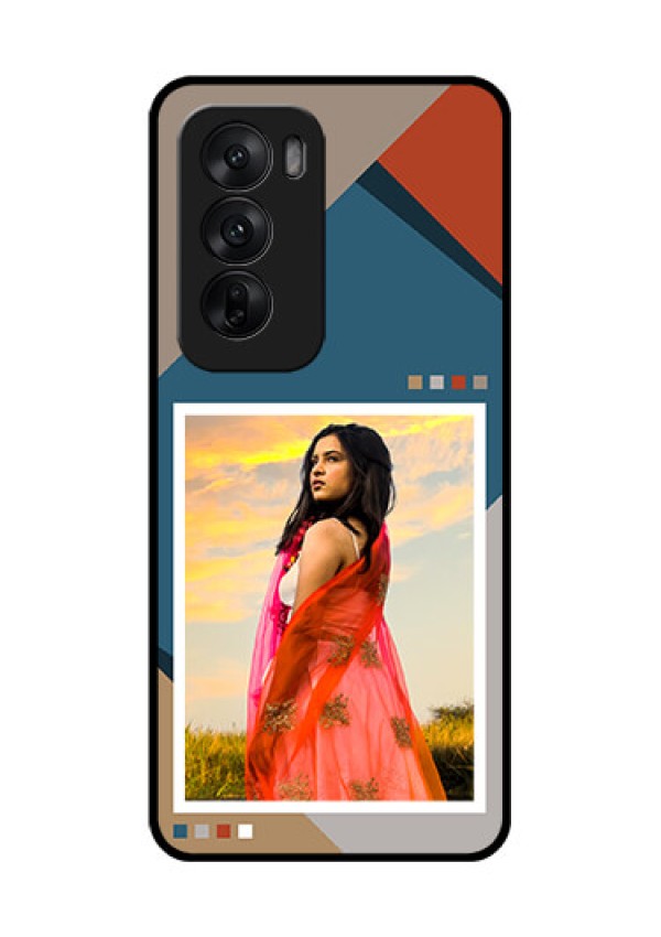 Oppo Reno 12 5G Custom Glass Phone CaseRetro Color Pallet Design