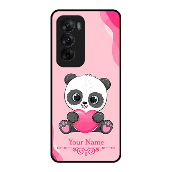 Oppo Reno 12 5G Custom Glass Phone CaseCute Panda Design