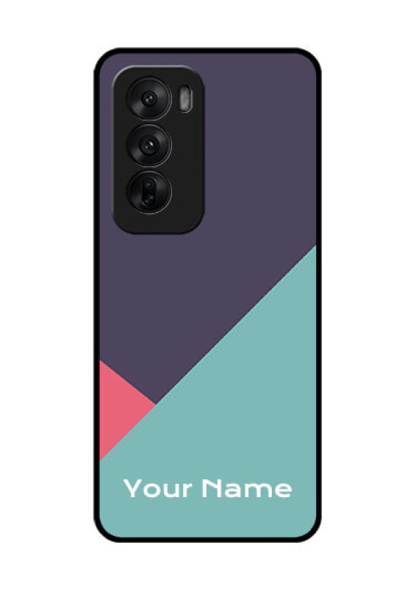 Oppo Reno 12 5G Custom Glass Phone CaseTri Color Abstract Design