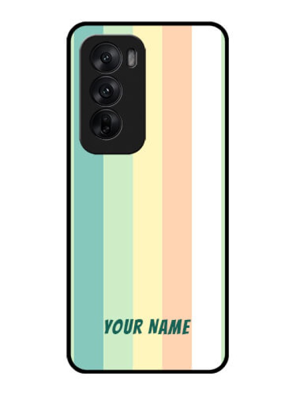Custom Oppo Reno 12 5G Custom Glass Phone CaseMulti - Colour Stripes Design