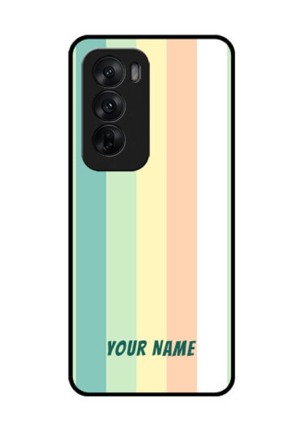 Oppo Reno 12 5G Custom Glass Phone CaseMulti - Colour Stripes Design
