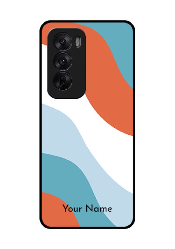Oppo Reno 12 5G Custom Glass Phone CaseColoured Waves Design