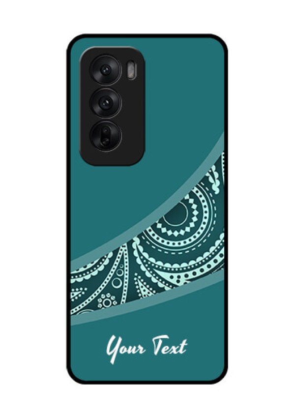 Oppo Reno 12 5G Custom Glass Phone CaseSemi Visible Floral Design