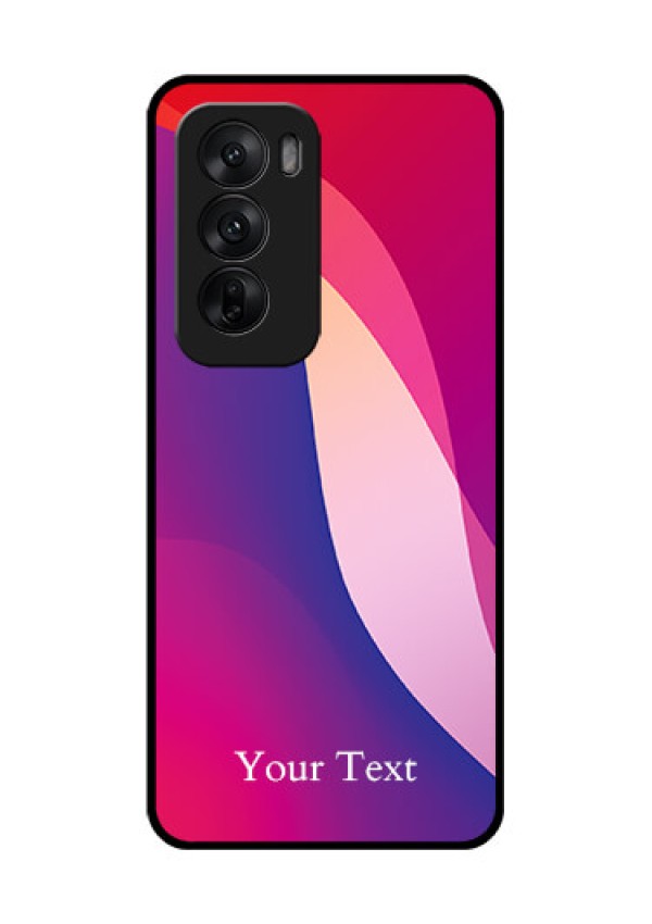 Oppo Reno 12 5G Custom Glass Phone CaseDigital Abstract Overlap Design