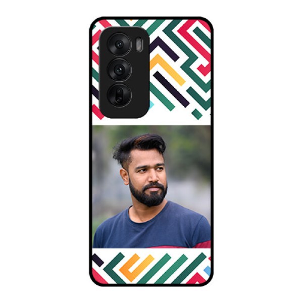 Oppo Reno 12 5G Custom Glass Phone CaseColorful Maze Pattern Design Oppo Reno 12 5G Custom Glass Phone CaseColorful Maze Pattern Design