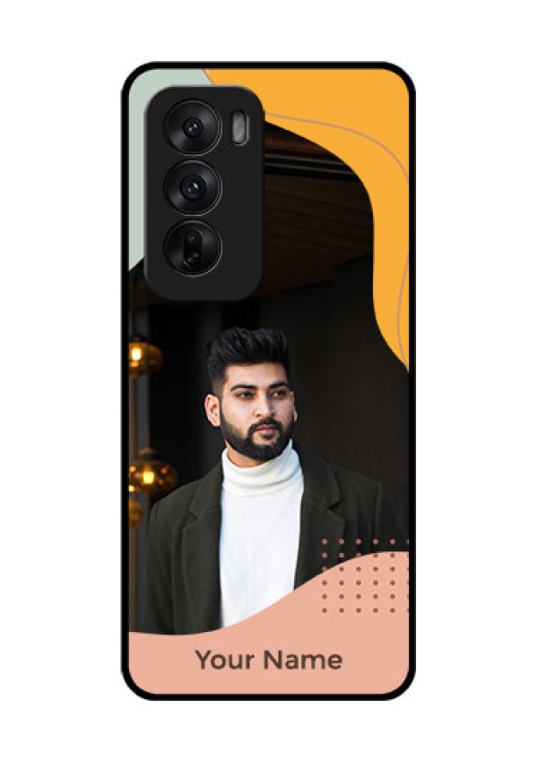 Oppo Reno 12 5G Custom Glass Phone CaseTri - Coloured Overlay Design