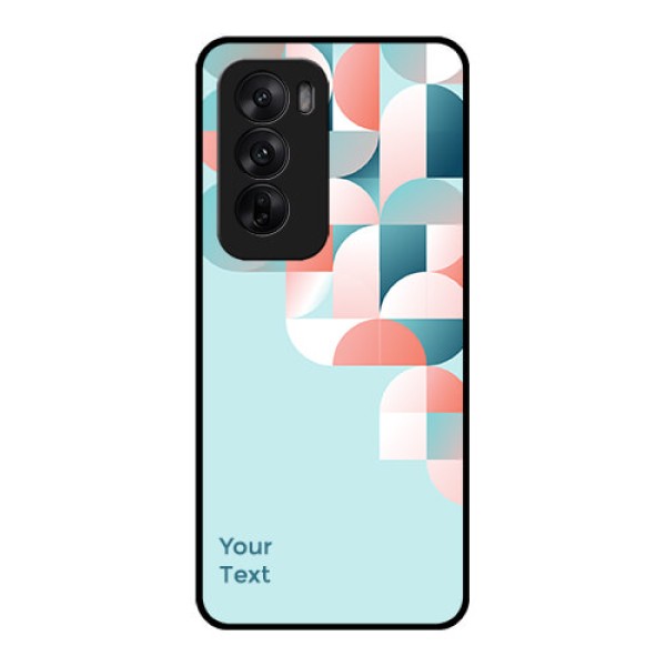 Oppo Reno 12 5G Custom Glass Phone CaseStylish Semi - Circle Pattern Design