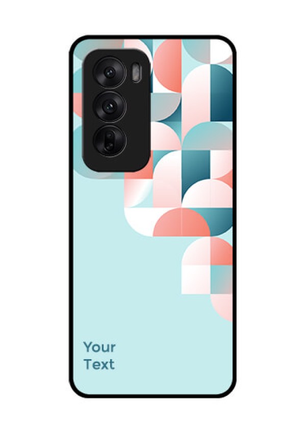Oppo Reno 12 5G Custom Glass Phone CaseStylish Semi - Circle Pattern Design