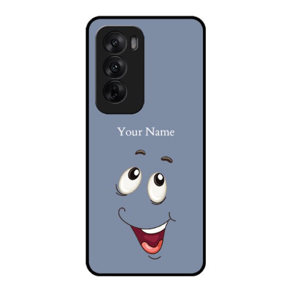 Oppo Reno 12 5G Custom Glass Phone CaseLaughing Cartoon Face Design